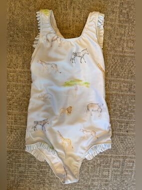 NWOT Sal & Pimenta African animal safari swimsuit size 12